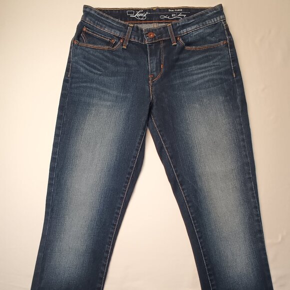 Levi's Jeans Size 27/4 Demi Curve Skinny Low Rise Dark Wash - Picture 2 of 9